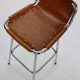 Set of 4 leather barstools