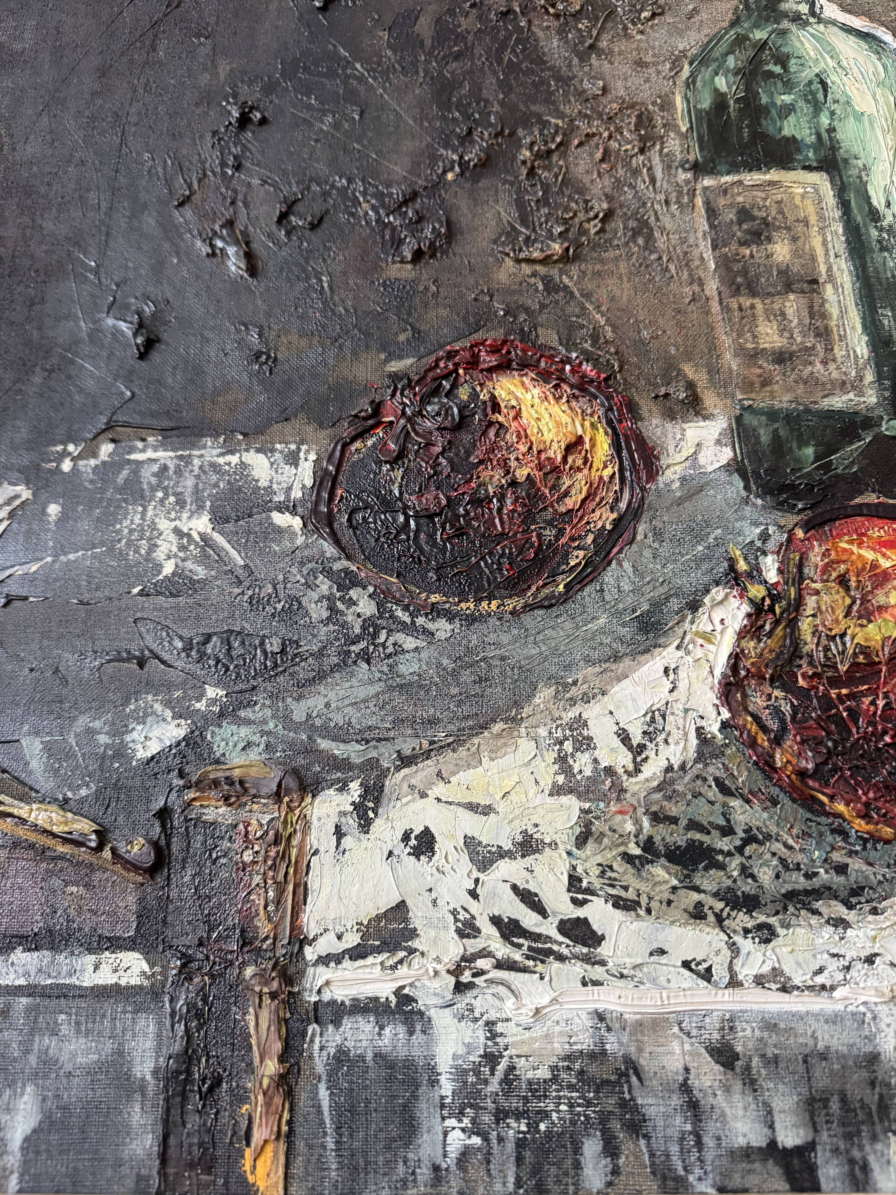 Still life tableau in Expressionist style from the 1960s.