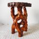 Biomorphic stool in carved wood – Vintage organic work from the 1960s.
