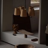 Scandinavian decorative wooden vase from the mid-20th century, 1960s.