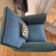 Fauteuil club bleu canard