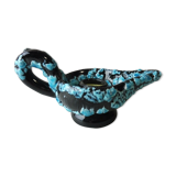 Old candle holder / candle holder, ceramic, Fat Lava, from Vallauris