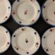 Lot de 6 assiettes plates Digoin Sarreguemines, modèle Mary Lou