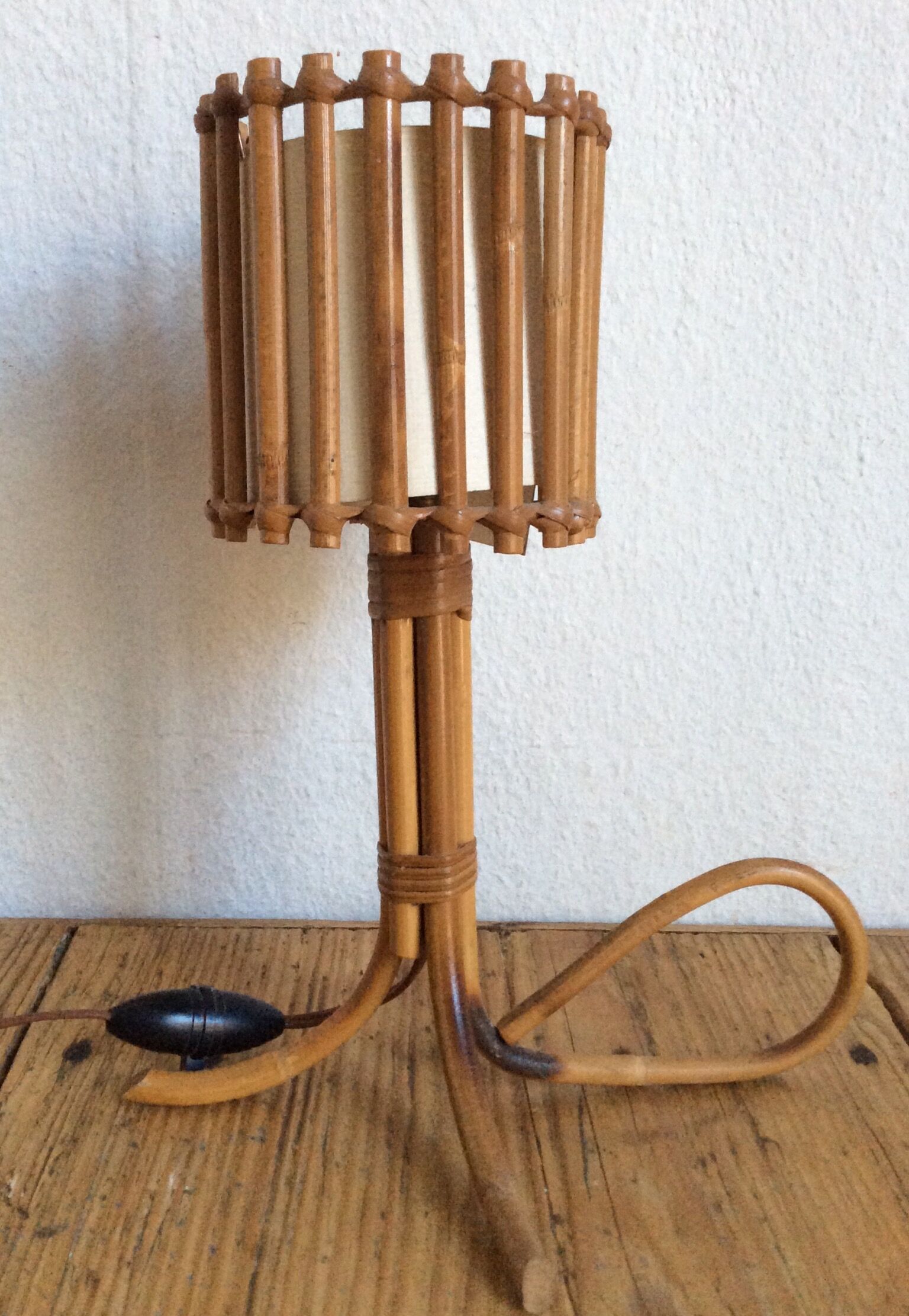 Rattan lamp, 60s
