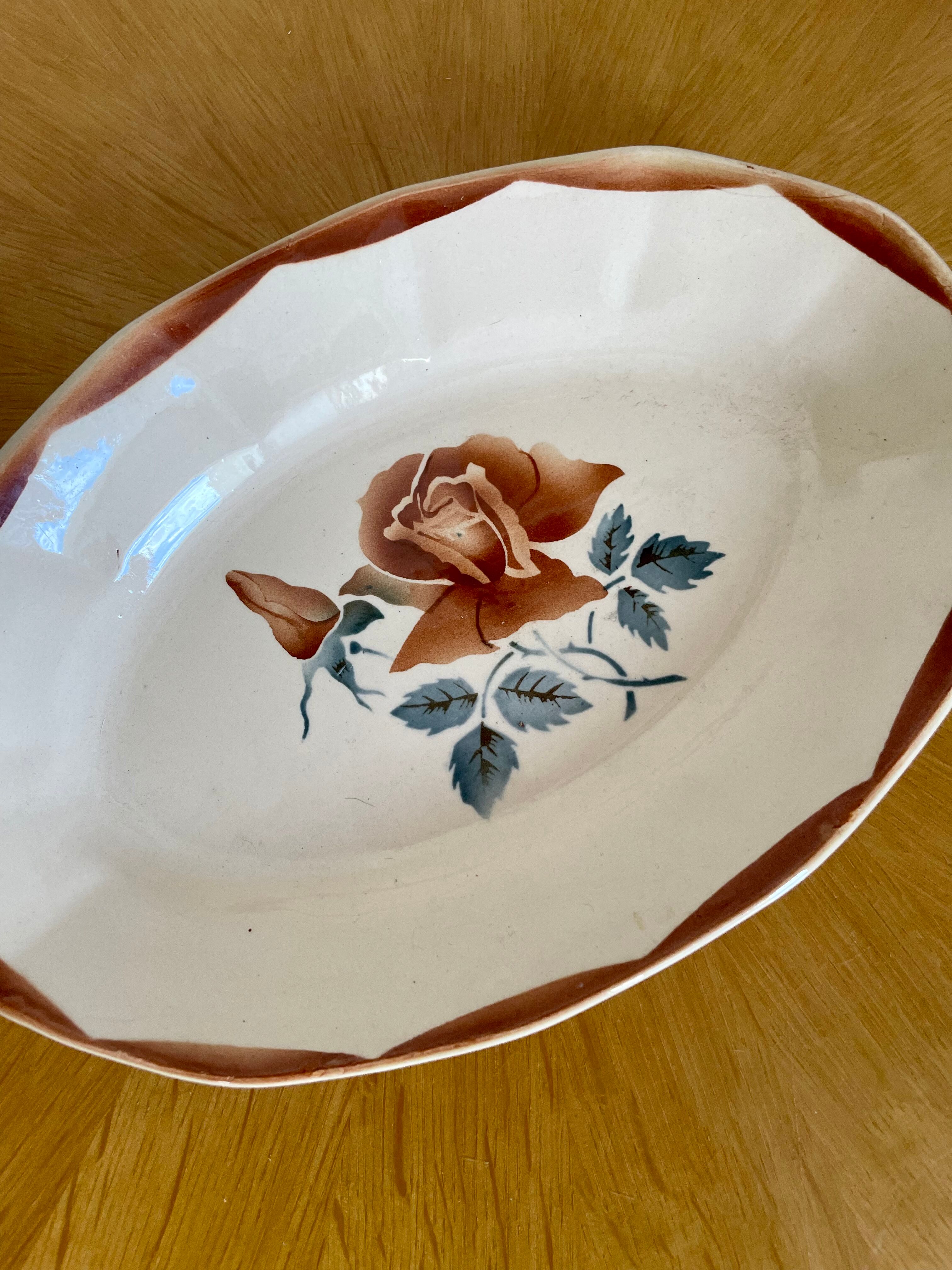 Dessert dish Digoin Sarguemines 1930