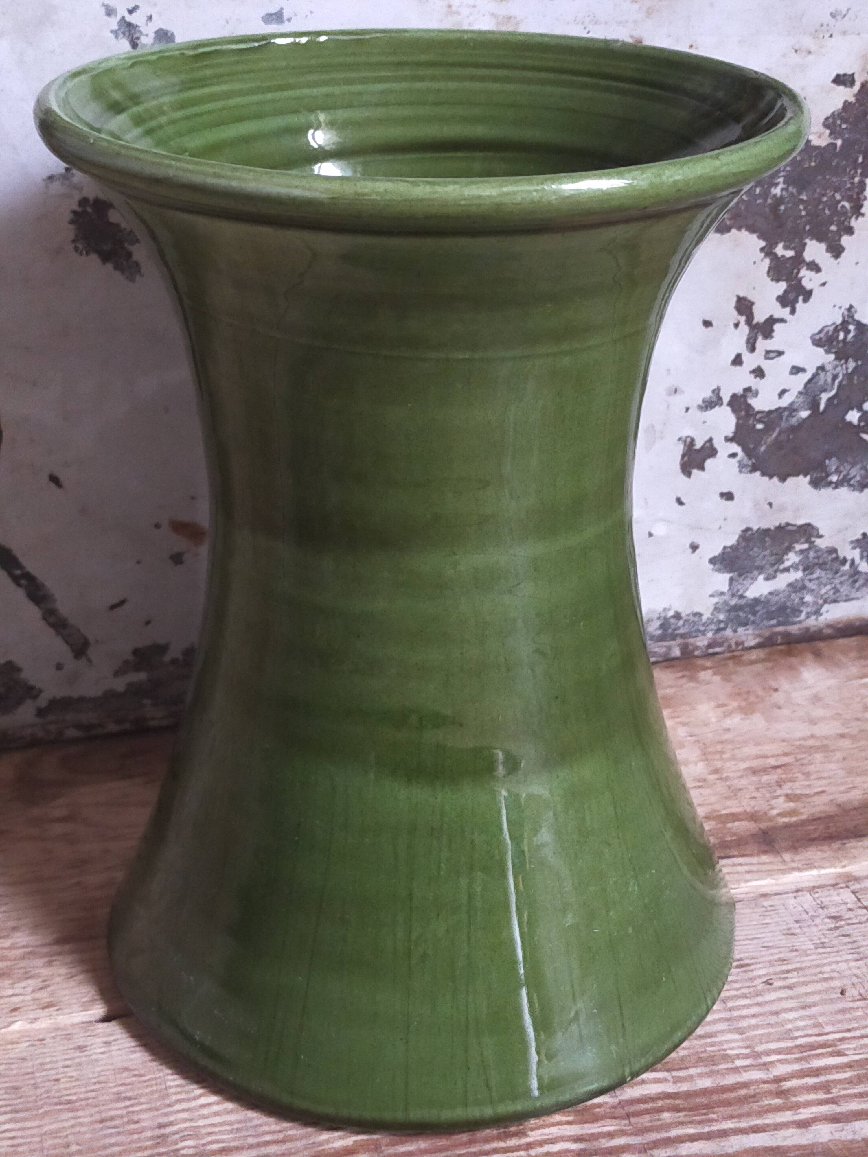 Vintage ceramic diabolo vase from the 1950s