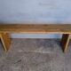 Solid patinated wood bench 140cm