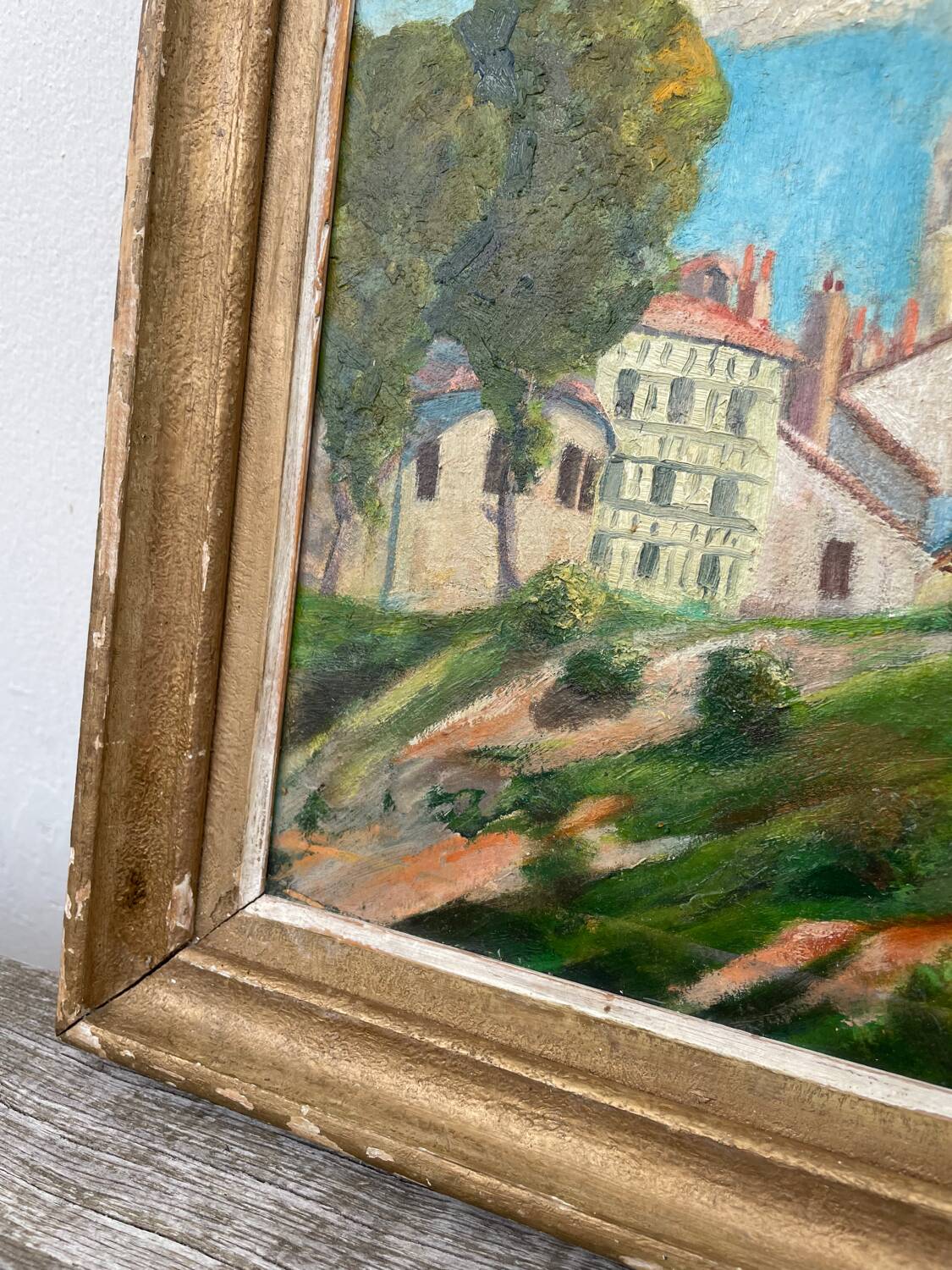 Bayonne Basque oil painting