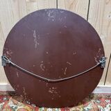 Round Art Deco mirror from the 1940s/50s with a bevelled edge.