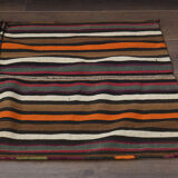 Vintage bath mat - Striped kilim