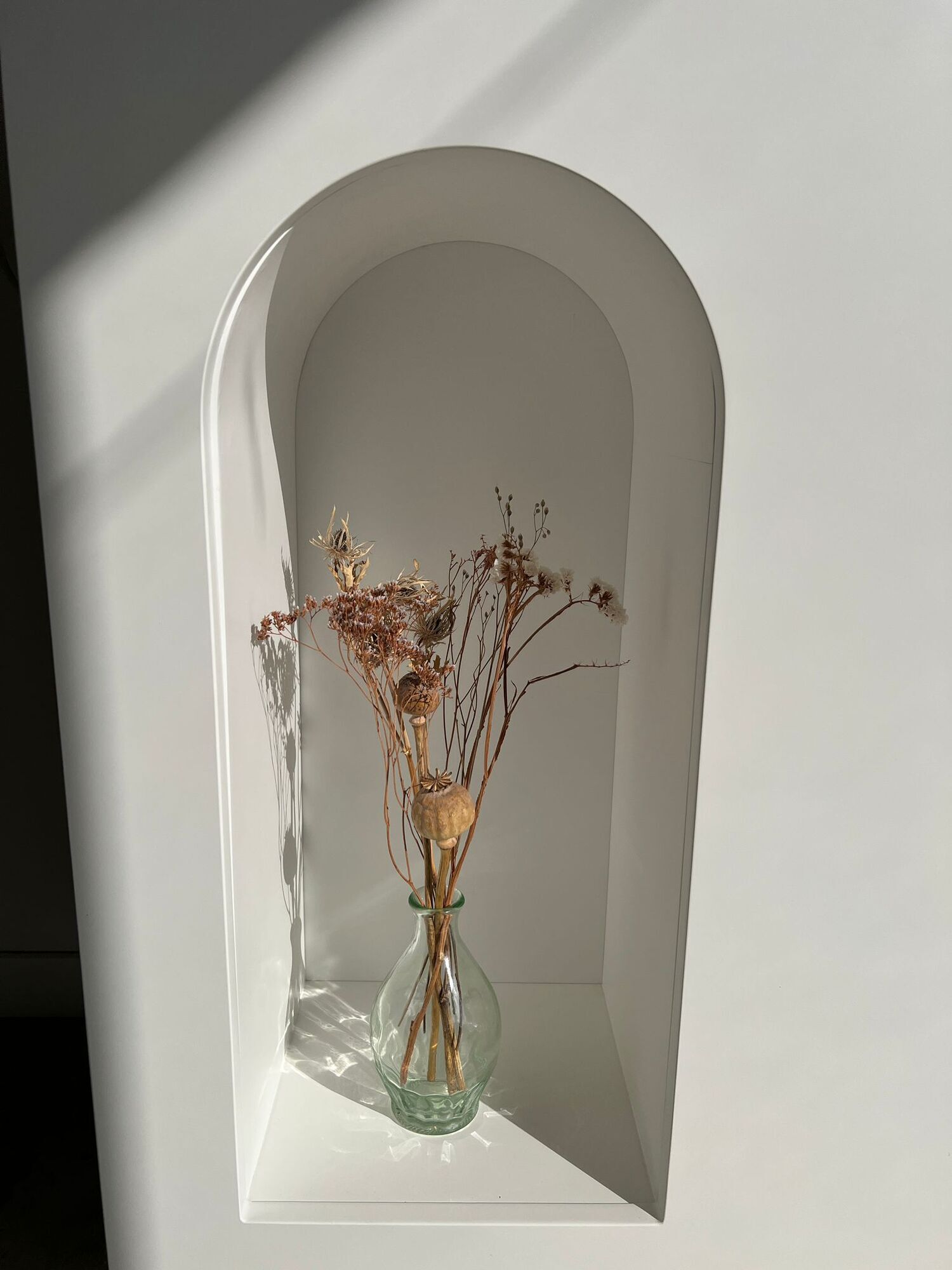 Vintage ovoid glass vase 70cl "Registered model" H:23cm