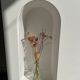 Vintage ovoid glass vase 70cl "Registered model" H:23cm