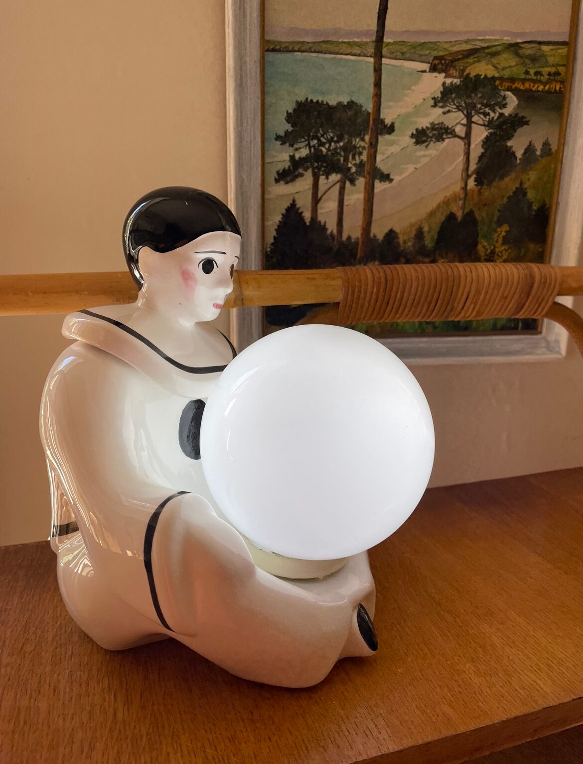Ceramic lamp Pierrot