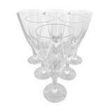 Set of 6 Champagne flutes in engraved glass 10 cl