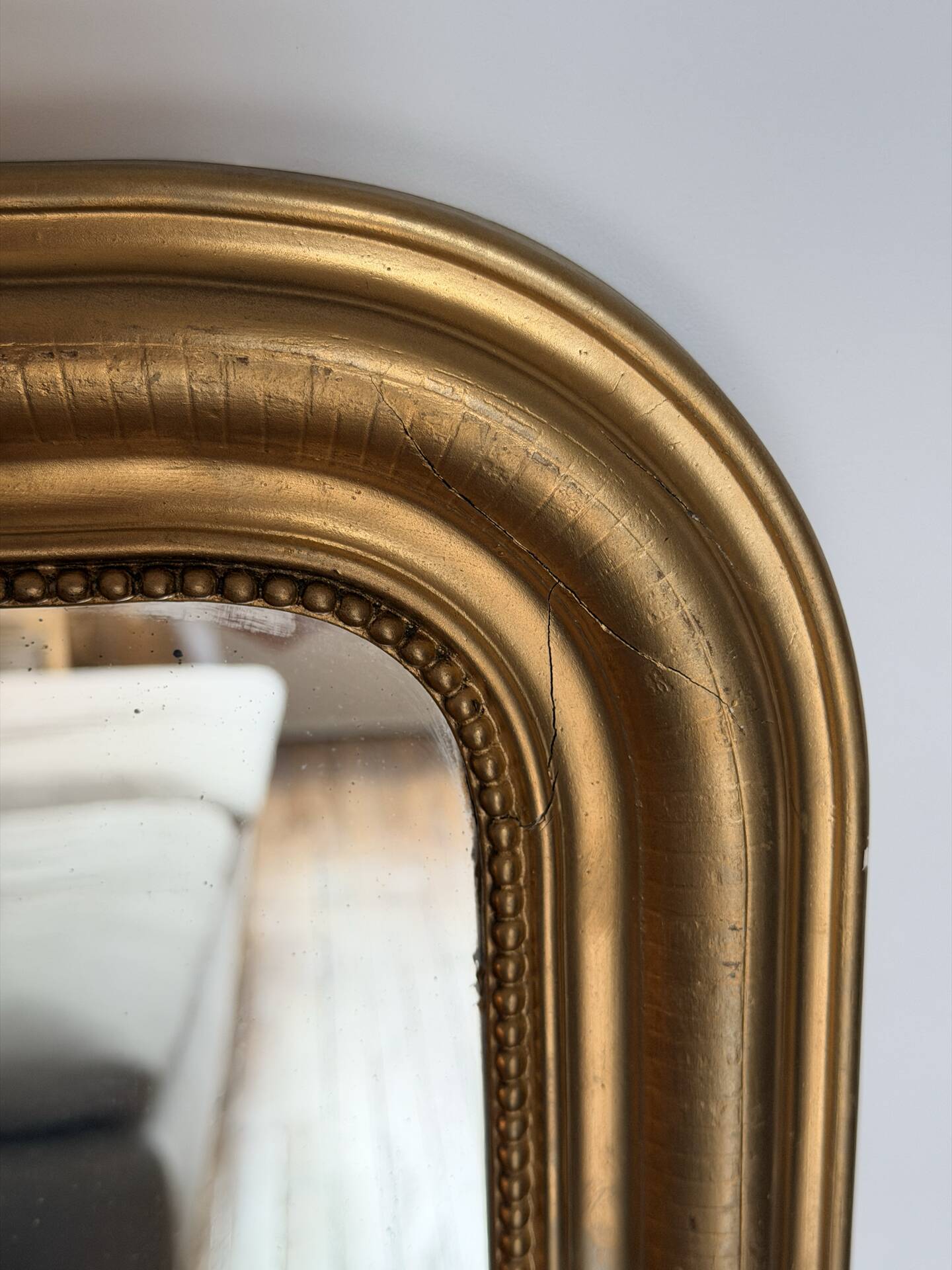 Small Louis-Philippe gilded mirror with mercury glass 48x60cm