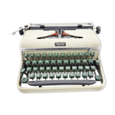 Typewriter Halda khaki portable 1958 vintage