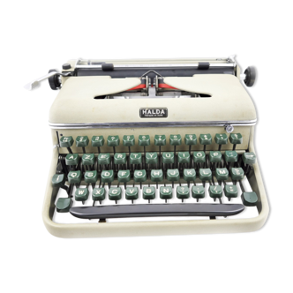 Typewriter Halda khaki portable 1958 vintage