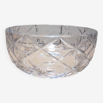 Silver cut crystal salad bowl Ø20cm