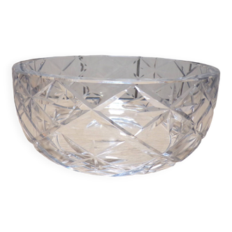 Silver cut crystal salad bowl Ø20cm