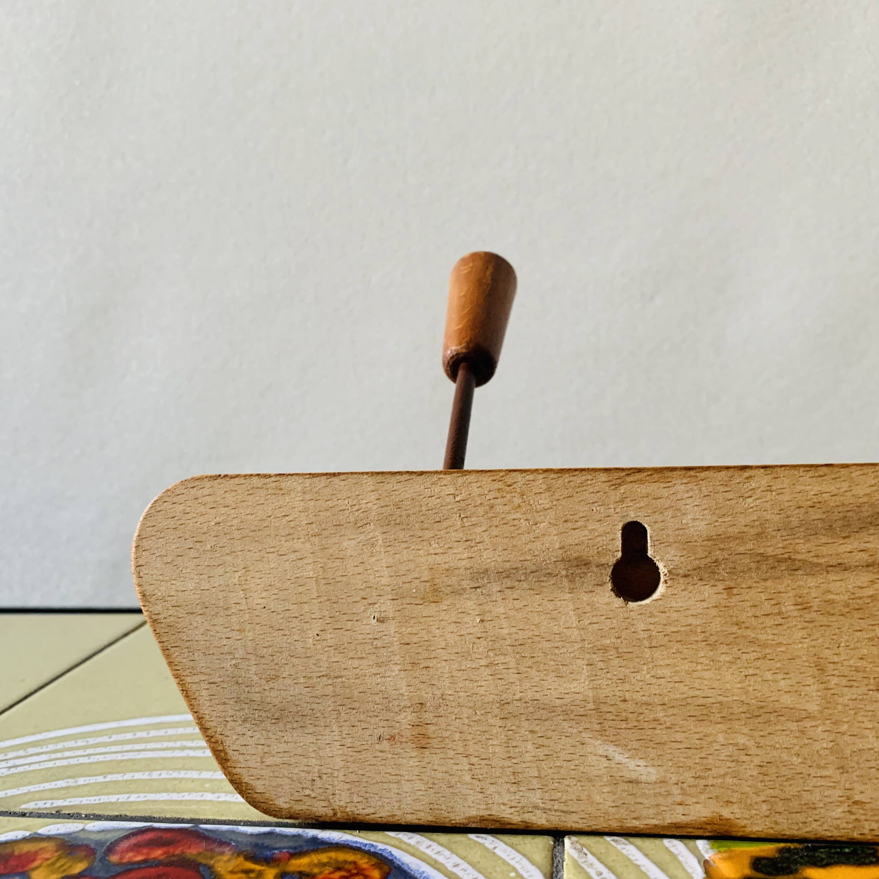 Vintage wall coat rack - 3 hooks