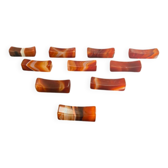 Set of 10 Vintage Agathe Table Knife Holders #D467