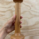 Paire de bougeoirs scandinaves en bois