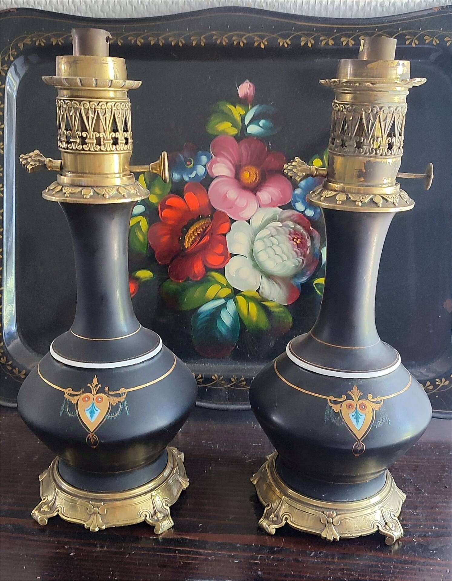 Pair of Napoleon III lamps