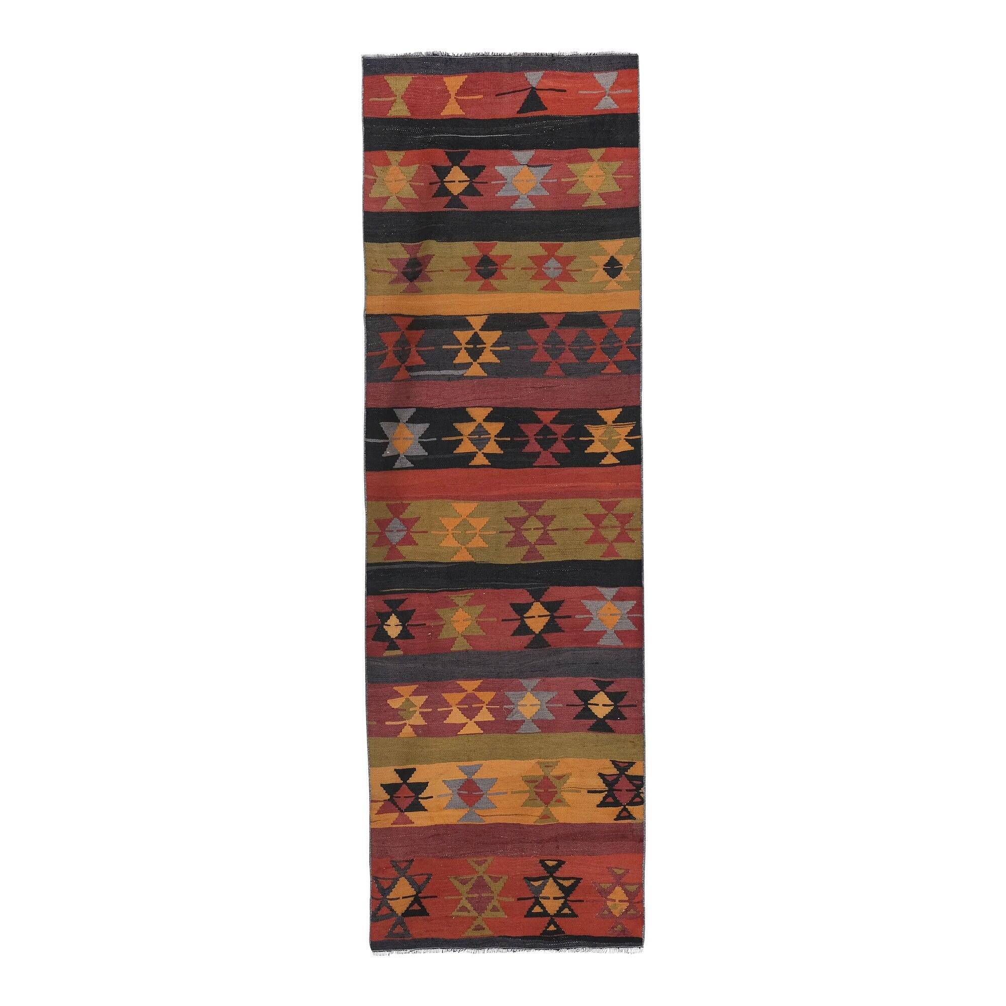 Vintage Turkish hallway rug 92x287 cm