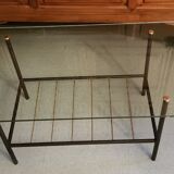 Glass and metal coffee table 1950