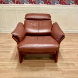 ADJUSTABLE LEATHER DESIGN ARMCHAIR "ERPO".