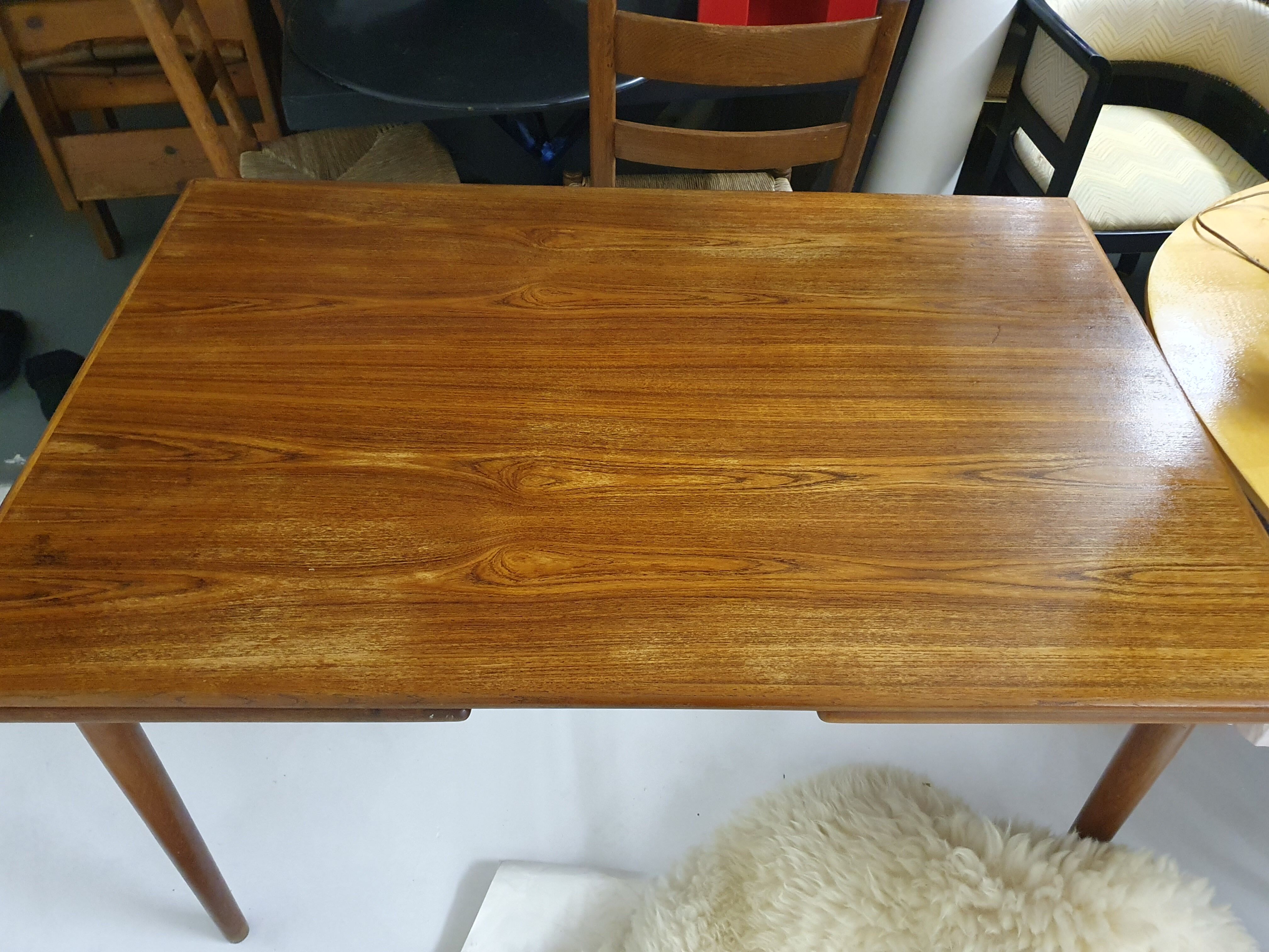 Teak extendable dining table, The Netherlands 1960's