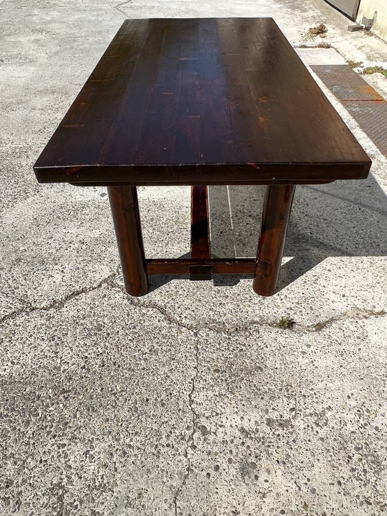 Georges Robert dining table in pine and oak 1960