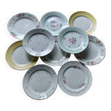 Mismatched vintage dinner plates