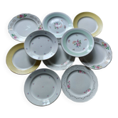 Mismatched vintage dinner plates