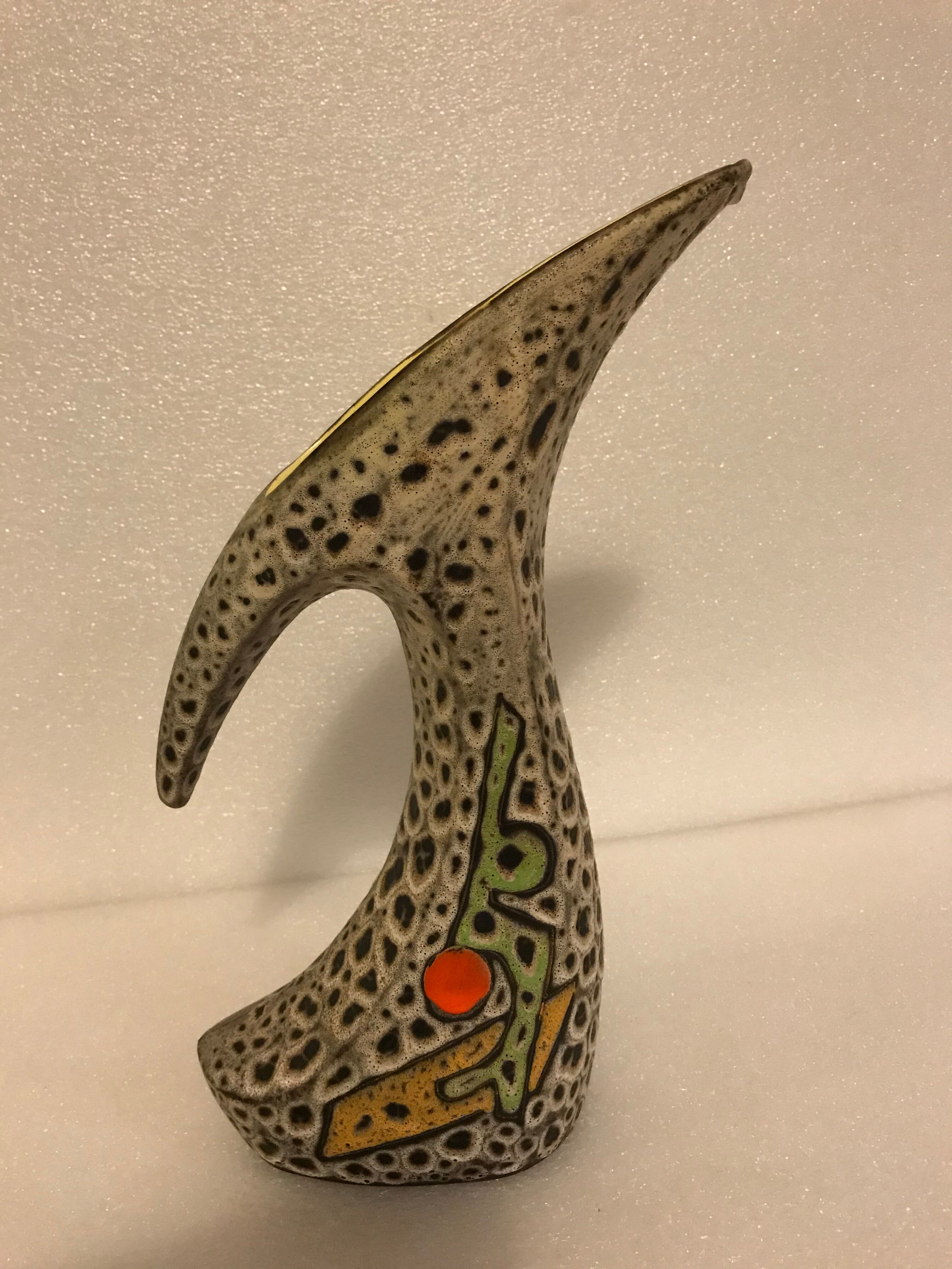 vase forme libre Vallauris Marius Bessone  années 50/60  zoomorphe