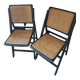 2 chaises pliantes en cannage