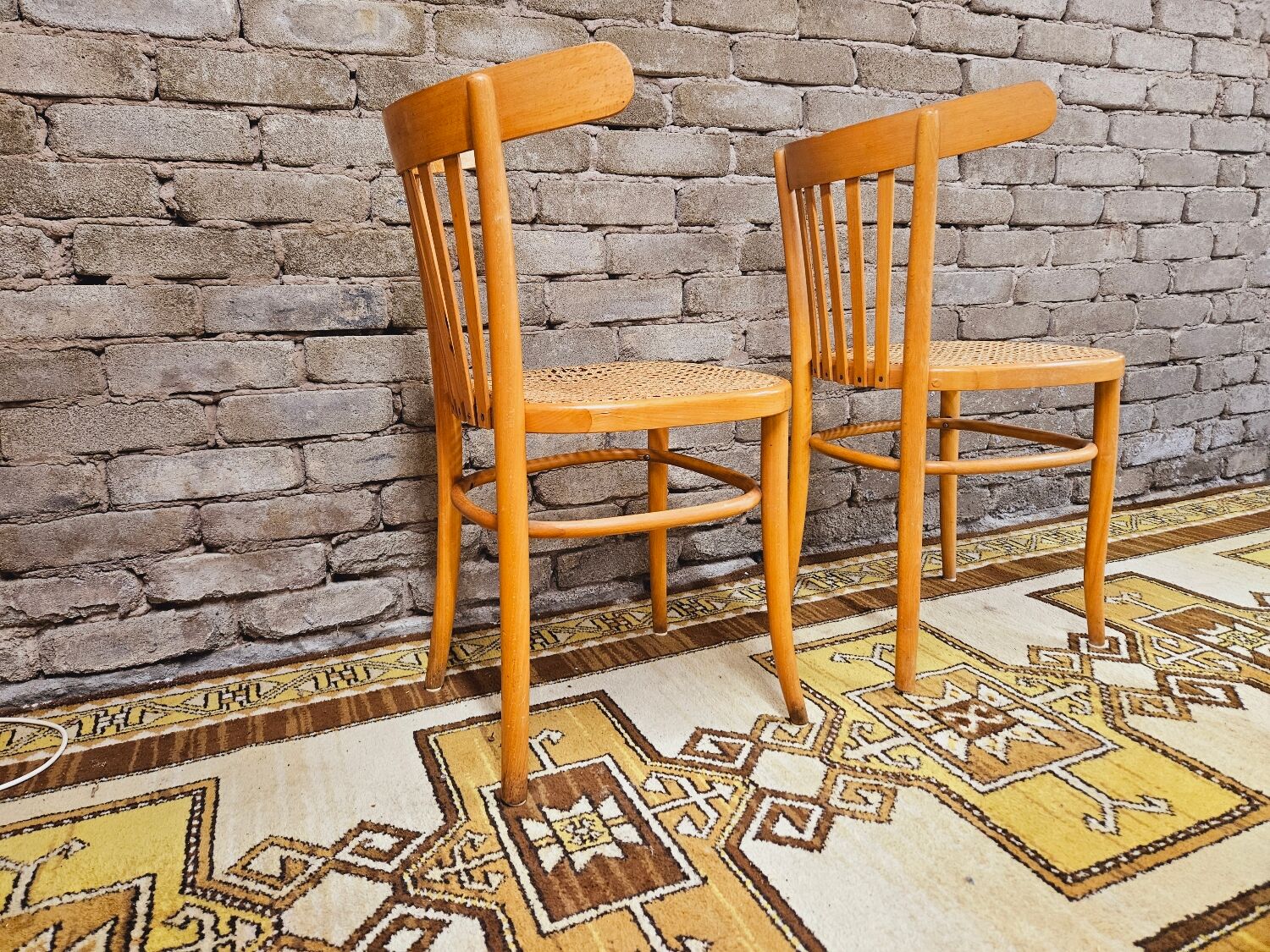 Pair of chairs bistrot 1960s vintage