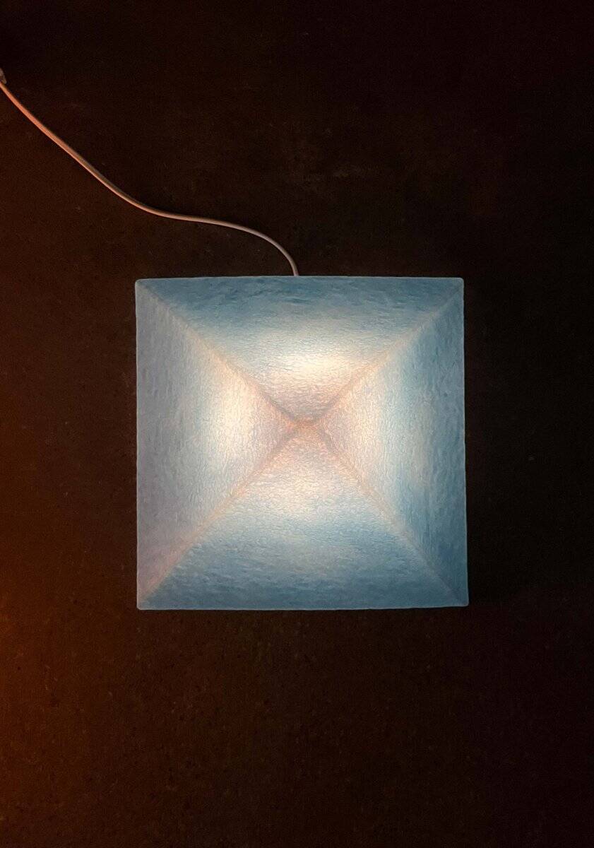 Postmodern Pyramide Shape Floor or Table Lamp from Heico, 1980s