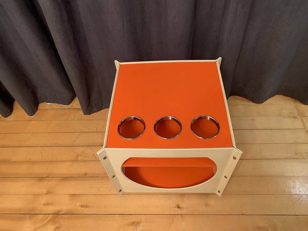Space Age mobile bar table, 1970s