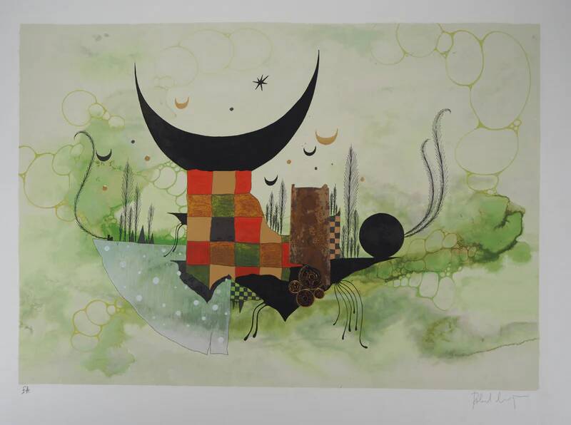 Roland CUCEJ: Triumph of the Moon, original signed lithograph