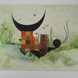Roland CUCEJ: Triumph of the Moon, original signed lithograph
