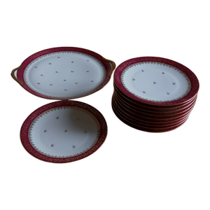 service à dessert, plat