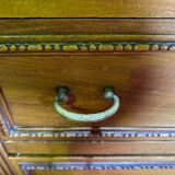 Louis XVI style molded and carved walnut chest of drawers