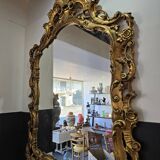 Large golden rockery mirror