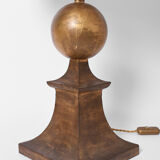 Pyramidal brass lamp, 1970s.
