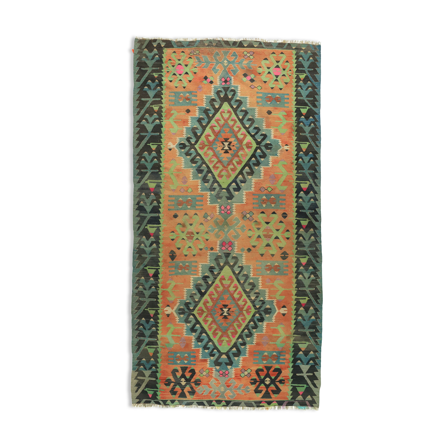 Anatolian handmade kilim rug 302 cm x 156 cm
