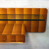 Suspended console in wood by La Permanente Mobili Cantù, 1950s