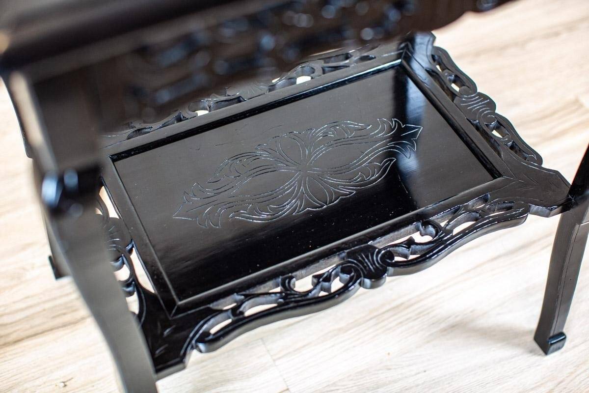 Antique Side Table with Ceramic Top, 1890s