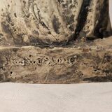 Painted terracotta holy virgin statue