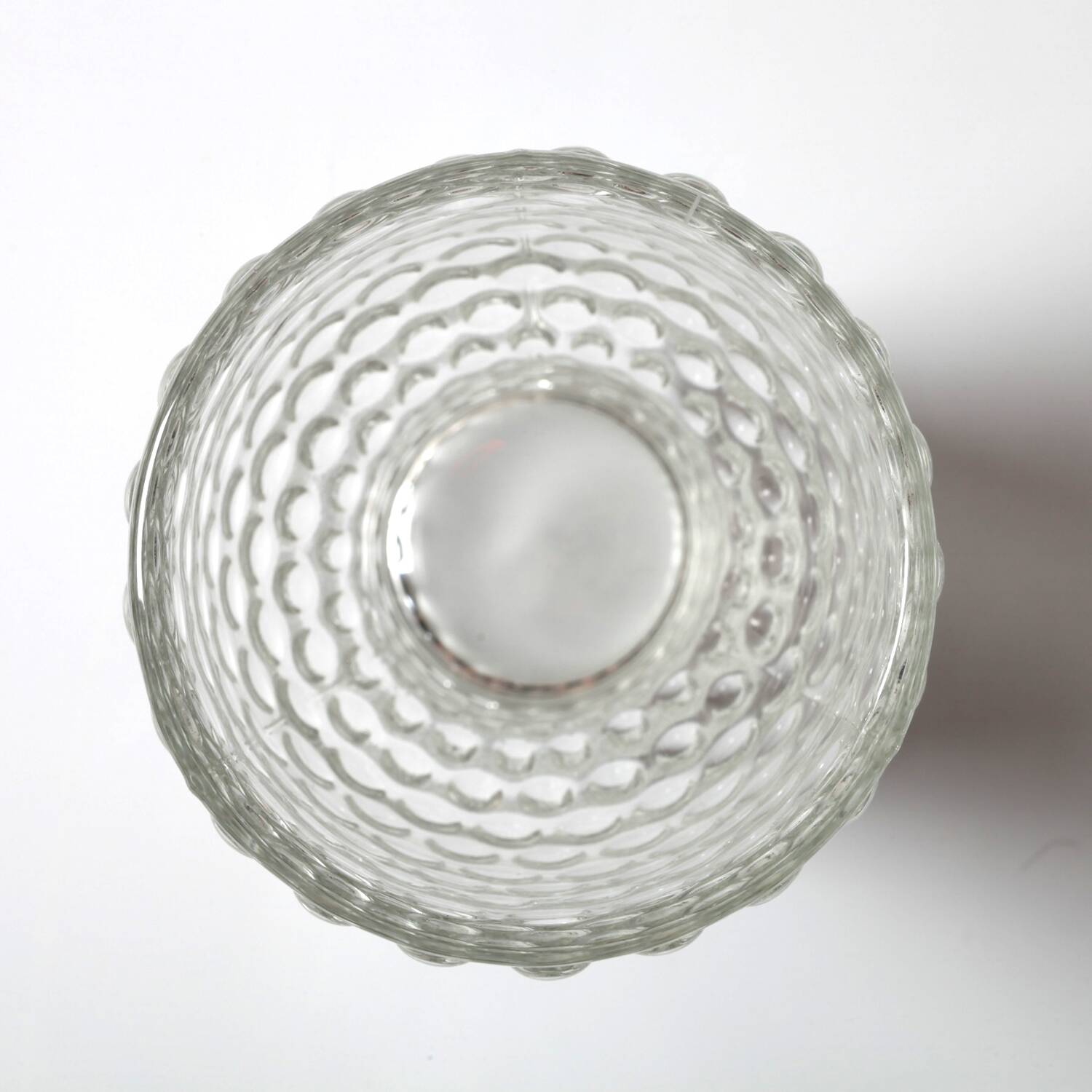 Mid-Century Clear Pressed Glass Vase by Jan Schmid, Rosice / 1961